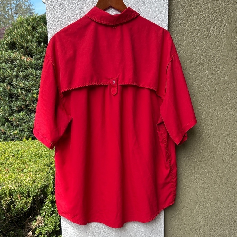 Reel Legends Saltwater II Red Performance Shirt - Picture 4 of 6